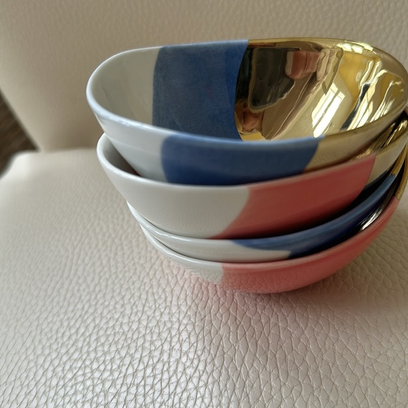 ALl THREE!! Anthro BOWLS NWT Tomatoa Anthropologie Collection 2 pink & 1 blue - Picture 4 of 6
